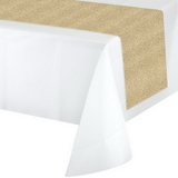 Creative Converting 333334 Décor Table Runner, Gold Glitter, CASE of 6