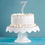 Creative Converting 335047 D&#233;cor Silver Glitter 7 Cake Topper (Case Of 12)