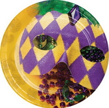 Creative Converting 335255 Masks Of Mardi Gras Luncheon Plate, CASE of 96