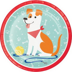 Creative Converting 336044 Dog Party Dinner Plate, CASE of 96