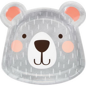 Creative Converting 336644 Birthday Bear Shaped Plate 9", CASE of 96
