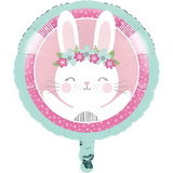 Creative Converting 336646 Birthday Bunny Metallic Balloon 18