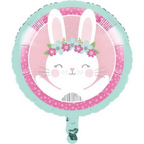 Creative Converting 336646 Birthday Bunny Metallic Balloon 18", CASE of 10