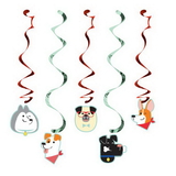 Creative Converting 336662 Dog Party Dizzy Danglers Assorted, CASE of 30