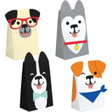 Creative Converting 336663 Dog Party Paper Treat Bags With Attachments, CASE of 96