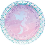Creative Converting 336703 Mermaid Shine Luncheon Plate, Iridescent (Case Of 12)