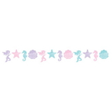 Creative Converting 336707 Mermaid Shine Shaped Banner W/Twine (Case Of 6)