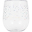 Creative Converting 336727  Plastic Stemless Wine Glass - Iridescent Dots, CASE of 6