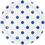 Creative Converting 337059 Dots & Stripes Cobalt Luncheon Plate (Case Of 12)