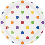 Creative Converting 337069 Dots & Stripes Luncheon Plate (Case Of 12)