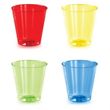Creative Converting 338353 Asst Colors 16Ct 2 Oz Shot Glass, Assorted Colors (Case Of 12)