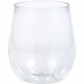 Creative Converting 338360 14 Oz Plastic Stemless Wine Glasses