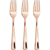 Creative Converting 338367 Metallic Rosegold 24Ct Forks Only, Metallic Rosegold (Case Of 12)