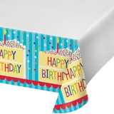 Creative Converting 338589 Cake Birthday Plastic Tablecover 48