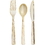 Creative Converting 339403 Metallic Gold Hammered 24Ct Assorted Cutlery, Gold Hammered (Case Of 12)