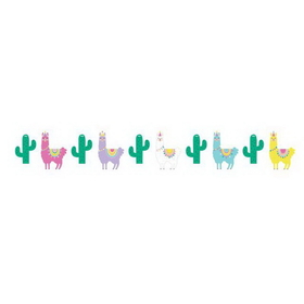 Creative Converting 339584 Llama Party Shaped Banner With Twine, CASE of 6