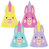 Creative Converting 339591 Llama Party Hat Child, Assorted 2 Each Of 4, CASE of 48