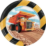 Creative Converting 339792 Big Dig Construction Luncheon Plate (Case Of 12)