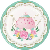 Creative Converting 339797 Floral Tea Party Luncheon Plate (Case Of 12)