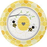 Creative Converting 339886 Bumblebee Baby Dinner Plate (Case Of 12)