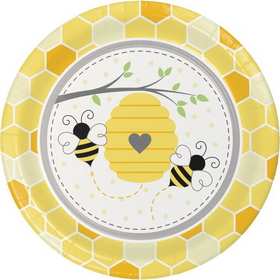 Creative Converting 339886 Bumblebee Baby Dinner Plate (Case Of 12)