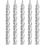 Creative Converting 339952 D&#233;cor Silver Spiral Candles (Case Of 12)