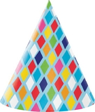 Creative Converting 340043 Bright Birthday Hat Adult (Case Of 6)
