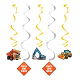Creative Converting 340080 Big Dig Construction Dizzy Danglers (Case Of 6)