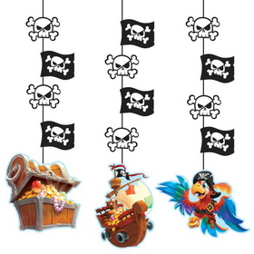 Creative Converting 340099 Pirate Treasure Hanging Cutouts (Case Of 12)