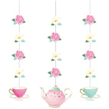 Creative Converting 340100 Floral Tea Party Hanging Cutouts (Case Of 12)
