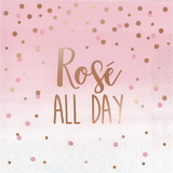 Creative Converting 340162 Rosé All Day Luncheon Napkin, Rosé All Day, Foil Stamp (Case Of 12)