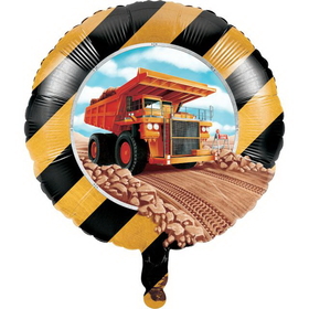 Creative Converting 340171 Big Dig Construction Metallic Balloon 18" (Case Of 10)
