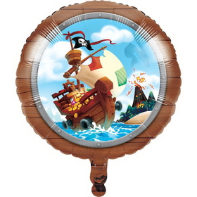 Creative Converting 340172 Pirate Treasure Metallic Balloon 18" (Case Of 10)
