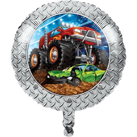 Creative Converting 340173 Monster Truck Rally Metallic Balloon 18" (Case Of 10)