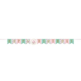 Creative Converting 340221 Floral Tea Party Ribbon Banner Shaped (Case Of 12)