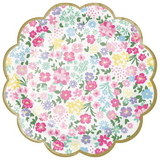 Creative Converting 340230 Floral Tea Party Scalloped Plate 7