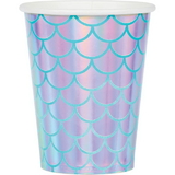 Creative Converting 340544 Mermaid Shine Hot/Cold Cups 9Oz., Foil (Case Of 12)