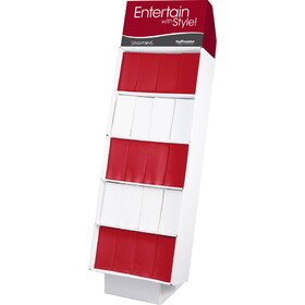 Creative Converting 340810 Sensations Solids 80pc Dinner Napkin Display Red/White (Case of 1)