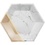 Creative Converting 342112 Marble Luncheon Plate, 8" Hexagon, Marble (Case Of 6)