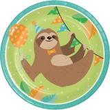 Creative Converting 343824 Sloth Party Dinner Plate (Case Of 12)