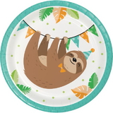 Creative Converting 343828 Sloth Party Luncheon Plate (Case Of 12)