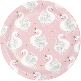 Creative Converting 343838 Stylish Swan Party Luncheon Plate (Case Of 12)