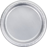 Creative Converting 343843 Silver Foil Dinner Plate, Silver Foil (Case Of 12)