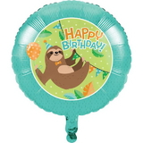 Creative Converting 344506 Sloth Party Metallic Balloon 18