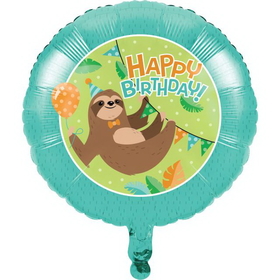Creative Converting 344506 Sloth Party Metallic Balloon 18" (Case Of 10)