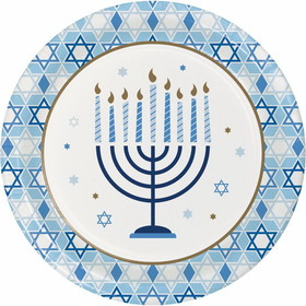 Creative Converting 345758 Dinner Plate Hanukkah Celebration