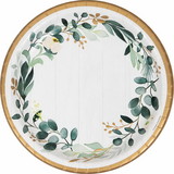 Creative Converting 346142 Eucalyptus Greens Banquet Plates