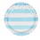 Creative Converting 346291 Dinner Plate, Foil, Stripes Blue Silver Celebration
