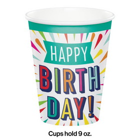 Creative Converting 346329 Birthday Burst Cups