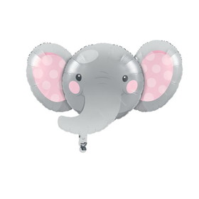 Creative Converting 346349 Metallic Balloon Elephant Shaped Enchanting Elephants Girl